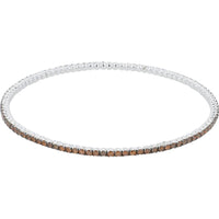 10K White Gold Tennis Bracelet with 3.00 Carat Total Weight Prong Set Red Diamonds
