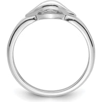 10K White Gold Twisted Band Diamond Ring Mounting with Polished Finish
