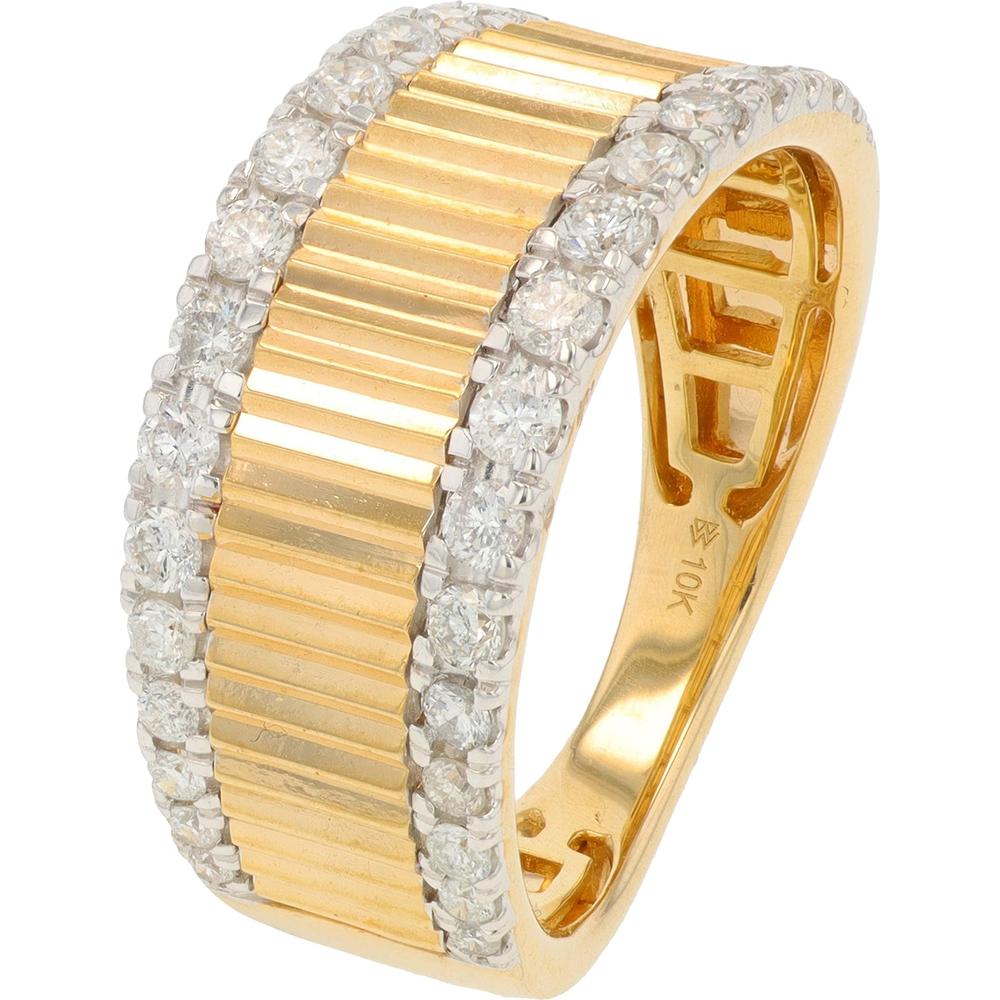 10K Yellow Gold 0.63 Carat Diamond Ring - Brilliant Cut Prong Set Design