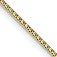10K Yellow Gold 1.1mm Round Snake Chain Necklace - 20"