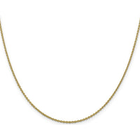 10K Yellow Gold 1.4mm Forzantine Cable Chain Necklace - 24"