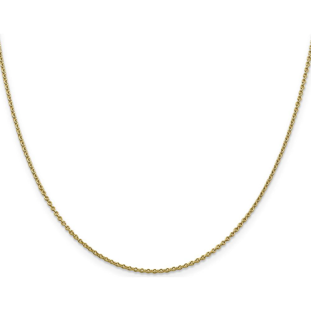 10K Yellow Gold 1.4mm Forzantine Cable Chain Necklace - 24"