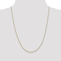 10K Yellow Gold 1.4mm Forzantine Cable Chain Necklace - 24"