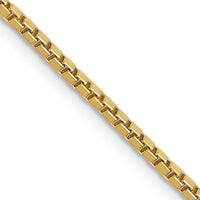 10K Yellow Gold 1.5mm Box Chain Necklace - 30"