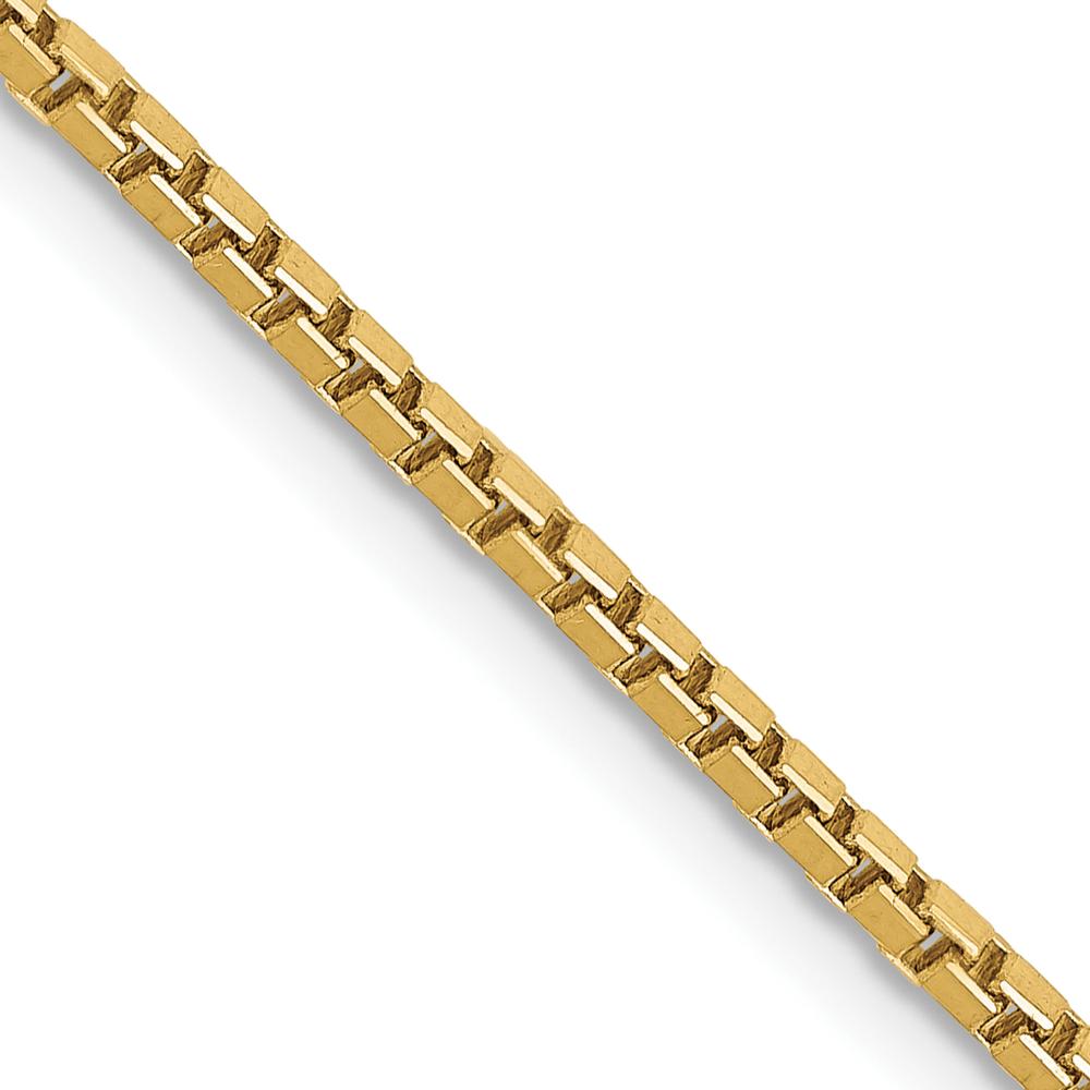 10K Yellow Gold 1.5mm Box Chain Necklace - 30"