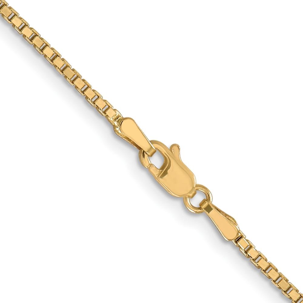 10K Yellow Gold 1.5mm Box Chain Necklace - 30"