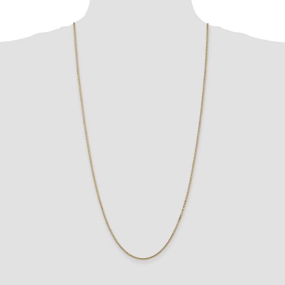 10K Yellow Gold 1.5mm Box Chain Necklace - 30"