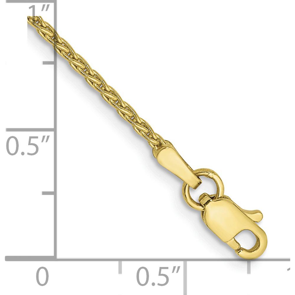 10K Yellow Gold 1.5mm Parisian Wheat Chain Bracelet with Lobster Clasp - 7" Length