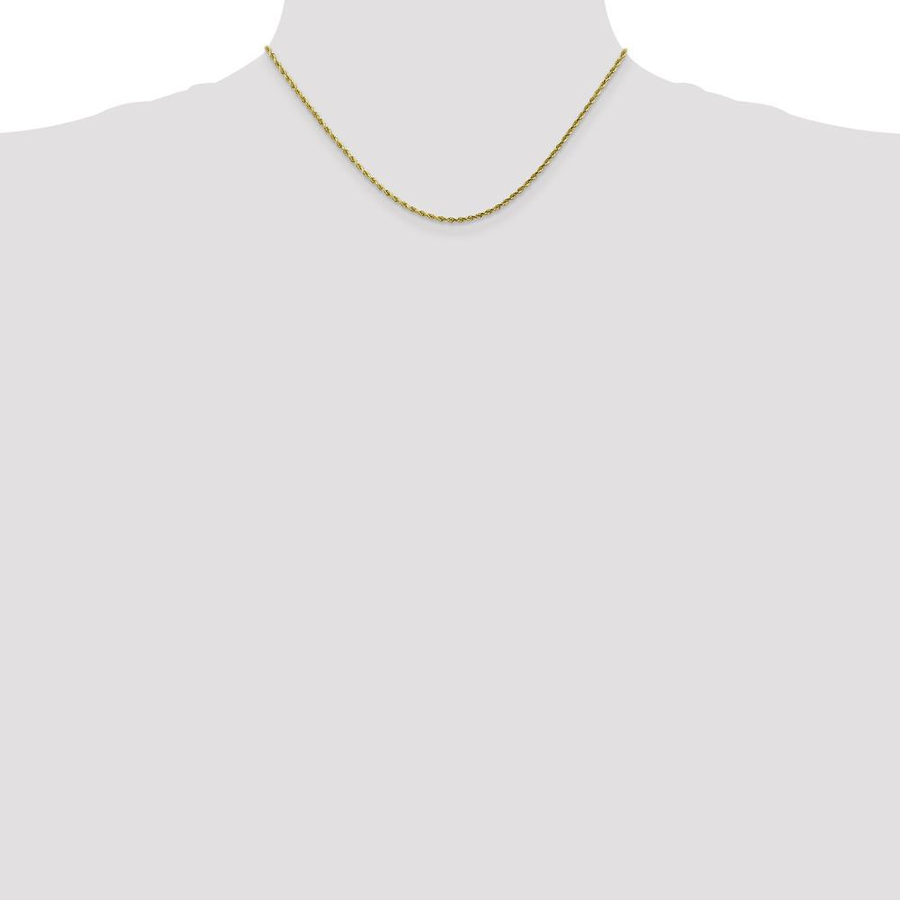 10K Yellow Gold 1.75mm Diamond-Cut Rope Chain Necklace - 16"
