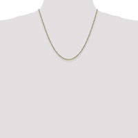 10K Yellow Gold 1.75mm Flat Figaro Chain Necklace - 20"