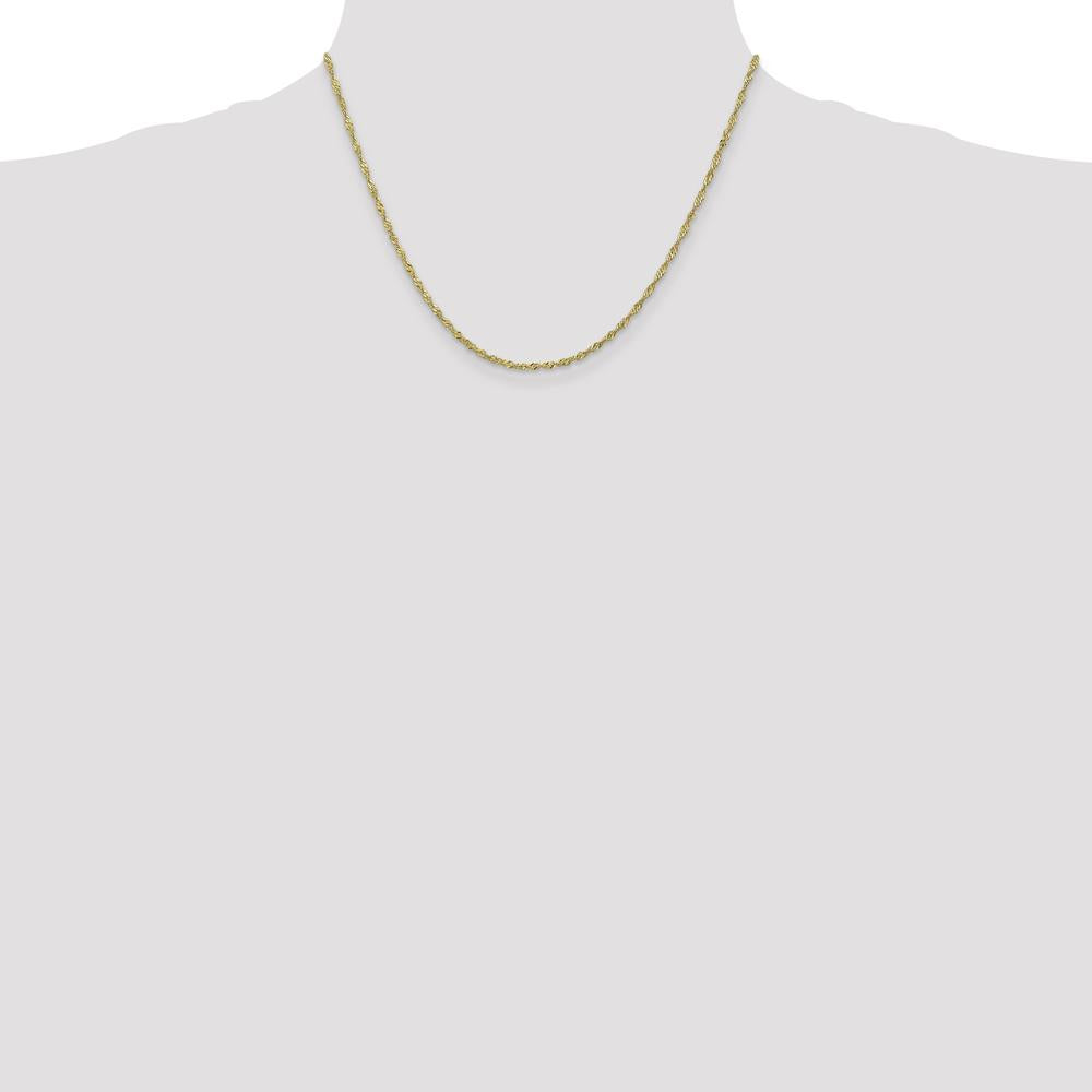 10K Yellow Gold 1.7mm Singapore Chain Necklace - Polished Finish, 18"