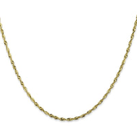 10K Yellow Gold 1.8mm Diamond-Cut Rope Chain - 16" Length