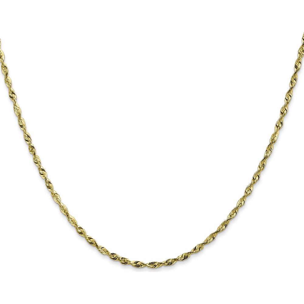 10K Yellow Gold 1.8mm Diamond-Cut Rope Chain - 16" Length