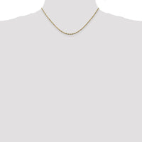 10K Yellow Gold 1.8mm Diamond-Cut Rope Chain - 16" Length
