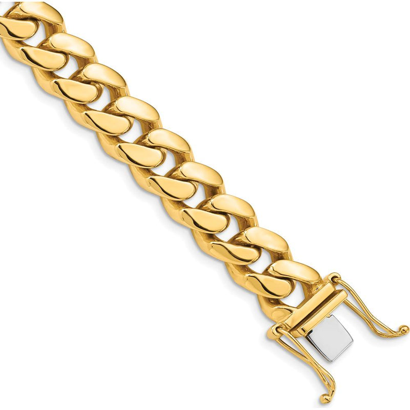 10K Yellow Gold 10.7mm Polished Miami Cuban Link Bracelet - 8.25" Length