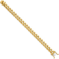 10K Yellow Gold 10.7mm Polished Miami Cuban Link Bracelet - 8.25" Length