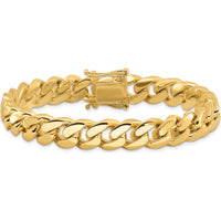 10K Yellow Gold 10.7mm Polished Miami Cuban Link Bracelet - 8.25" Length