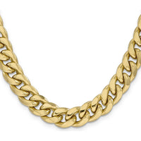 10K Yellow Gold 11mm Semi-Solid Miami Cuban Chain Necklace - 22"
