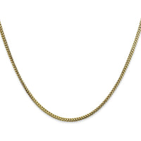 10K Yellow Gold 16" 1.5mm Franco Chain Necklace with Polished Finish