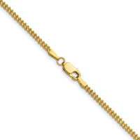 10K Yellow Gold 16" 1.5mm Franco Chain Necklace with Polished Finish