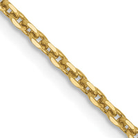 10K Yellow Gold 16" 1.65mm Diamond-Cut Cable Chain Necklace