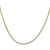 10K Yellow Gold 16" 1.65mm Diamond-Cut Cable Chain Necklace