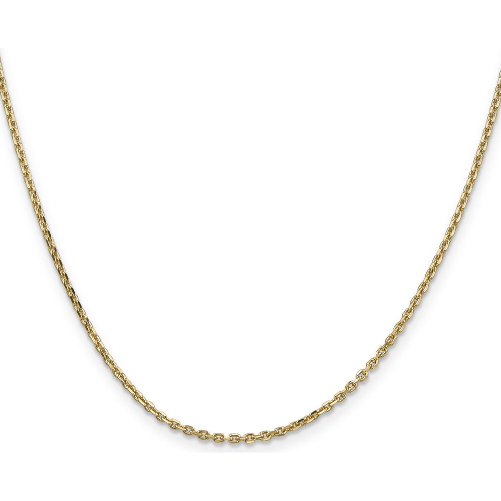 10K Yellow Gold 16" 1.65mm Diamond-Cut Cable Chain Necklace
