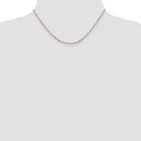 10K Yellow Gold 16" 1.8mm Diamond-Cut Cable Chain Necklace with Lobster Clasp