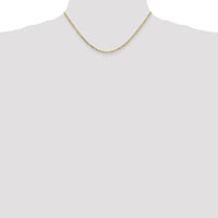 10K Yellow Gold 16" 2.2mm Flat Figaro Chain with Lobster Clasp