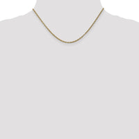 10K Yellow Gold 16" 2.4mm Cable Link Chain Necklace