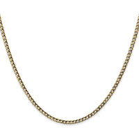10K Yellow Gold 16" 2.5mm Semi-Solid Curb Link Chain