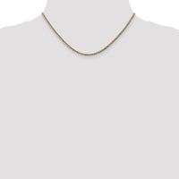 10K Yellow Gold 16" 2.5mm Semi-Solid Curb Link Chain