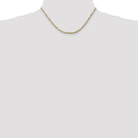 10K Yellow Gold 16" 2.75mm Polished Flat Figaro Chain