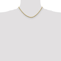 10K Yellow Gold 16" 3.25mm Diamond-Cut Rope Chain Necklace