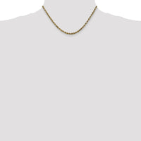 10K Yellow Gold 16" 3.5mm Diamond-Cut Rope Necklace - Polished Finish
