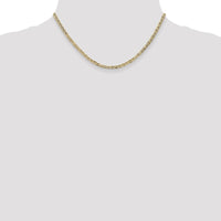 10K Yellow Gold 16" 3mm Polished Concave Anchor Chain with Lobster Clasp