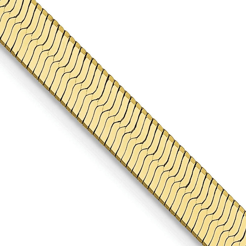 10K Yellow Gold 16" 4mm Herringbone Chain Necklace with Lobster Clasp