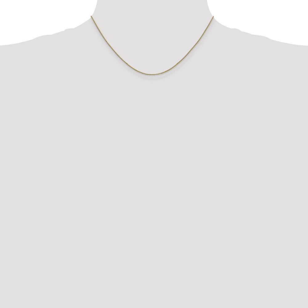 10K Yellow Gold 16" Box Chain Necklace - 0.9mm Width