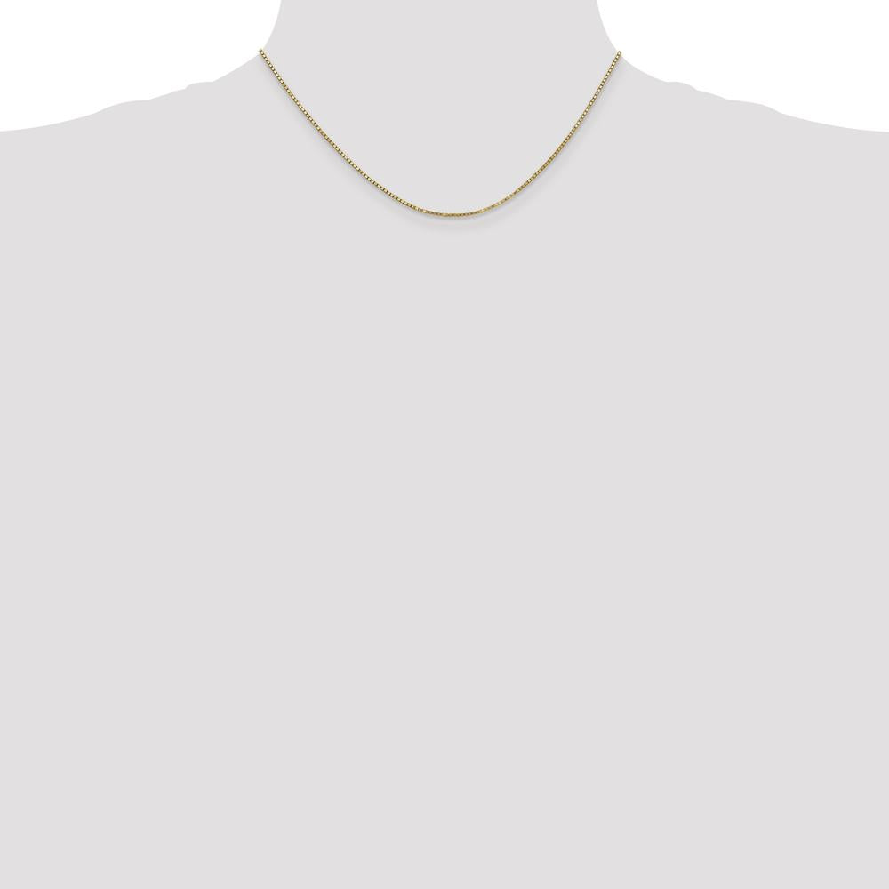 10K Yellow Gold 16" Box Chain with Polished Finish - 1.3mm Width