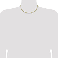 10K Yellow Gold 16" Curb Link Chain Necklace - 3.35mm Width