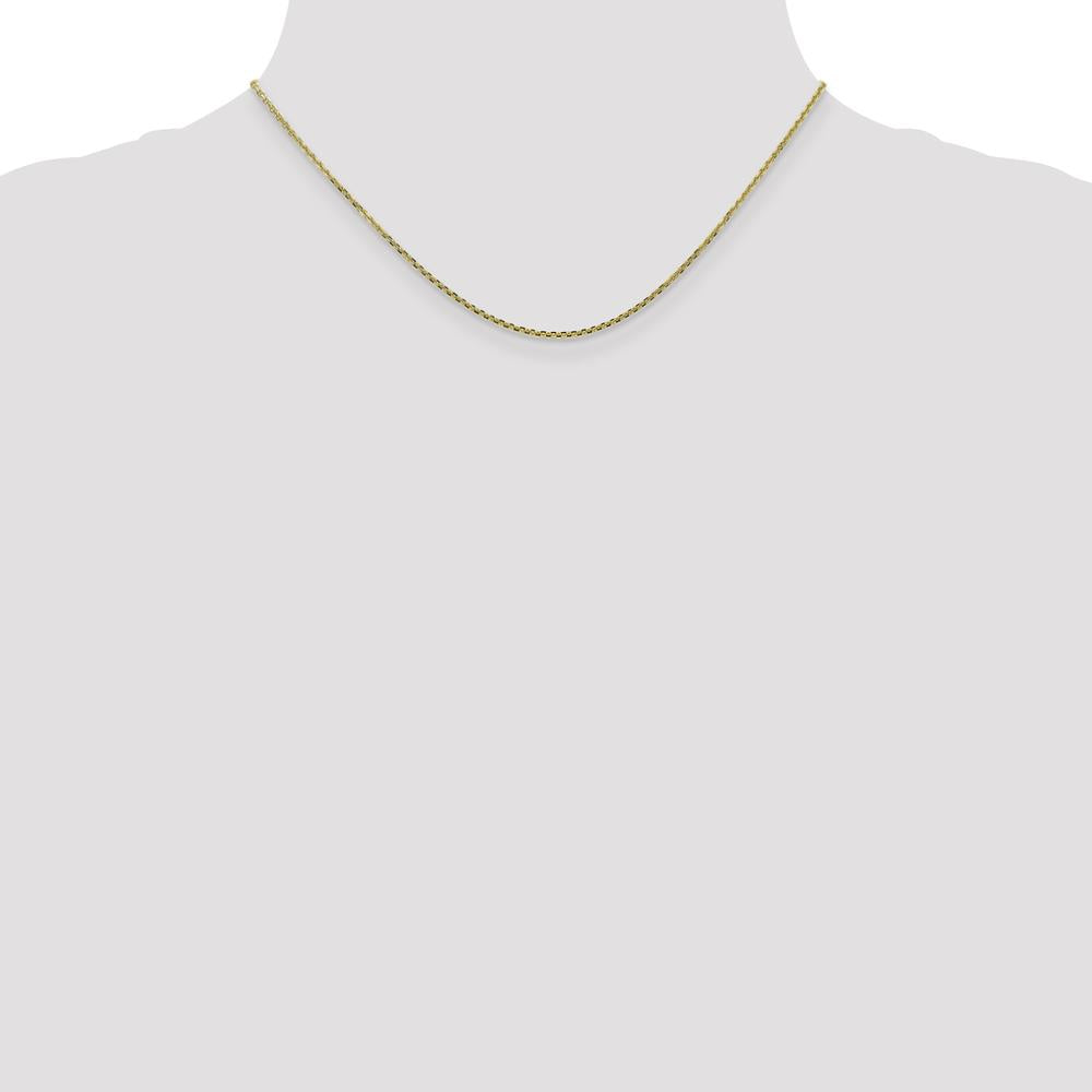 10K Yellow Gold 16" Diamond-Cut Cable Chain Necklace