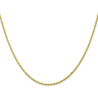 10K Yellow Gold 16" Diamond-Cut Rope Chain - 1.3mm Width