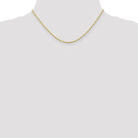 10K Yellow Gold 16" Diamond-Cut Rope Chain - 1.3mm Width