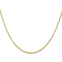 10K Yellow Gold 16" Diamond-Cut Rope Chain - 1.5mm Width