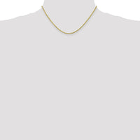 10K Yellow Gold 16" Diamond-cut Rope Necklace - 2mm Width