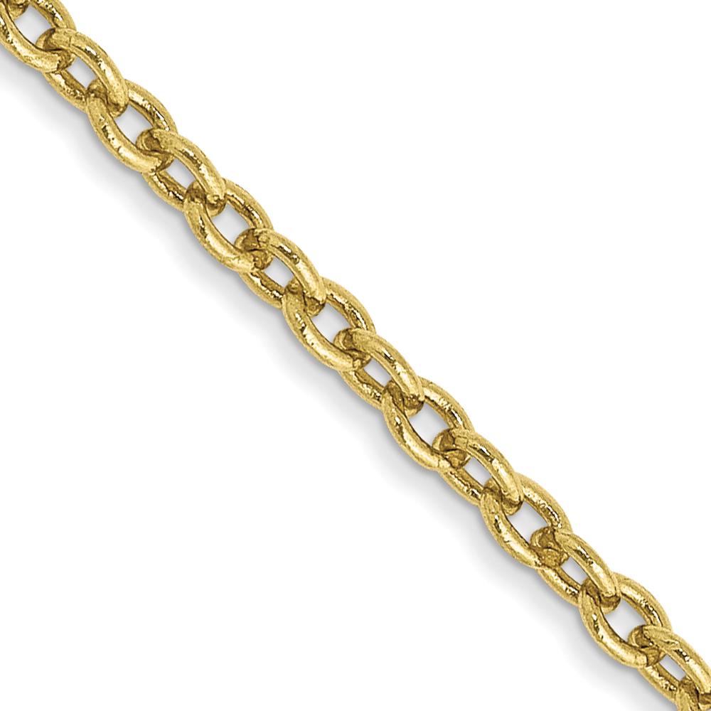 10K Yellow Gold 16" Forzantine Cable Chain - 1.8mm Width