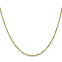 10K Yellow Gold 16" Forzantine Cable Chain - 1.8mm Width