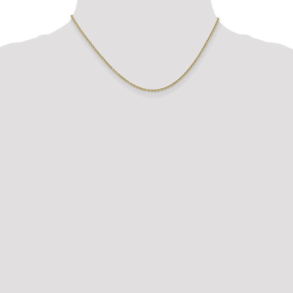10K Yellow Gold 16" Forzantine Cable Chain - 1.8mm Width