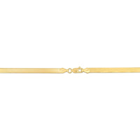 10K Yellow Gold 16" Herringbone Chain Necklace - 3.8mm Width by Orozza Fine Jewelry