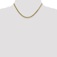 10K Yellow Gold 16" Herringbone Chain Necklace - 3mm Width